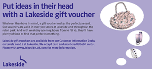 [Lakeside gift voucher advert]